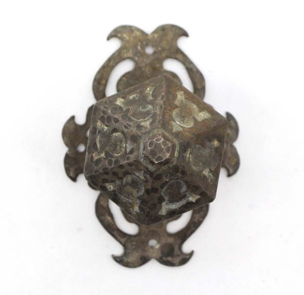 Door Knob Sets - Antique Bronze Arts & Crafts Door Knob with Back Plate