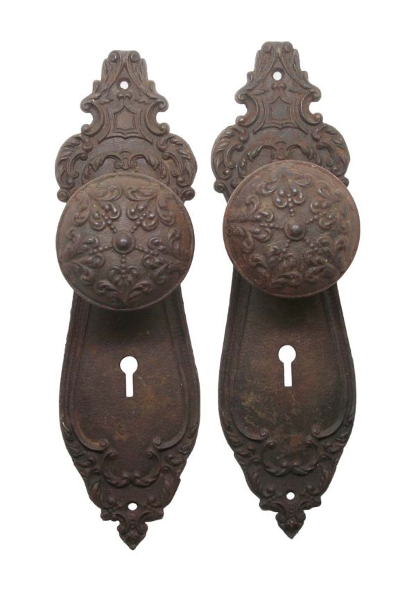 Door Knob Sets - Antique Reading Malden Cast Iron Door Knob Set