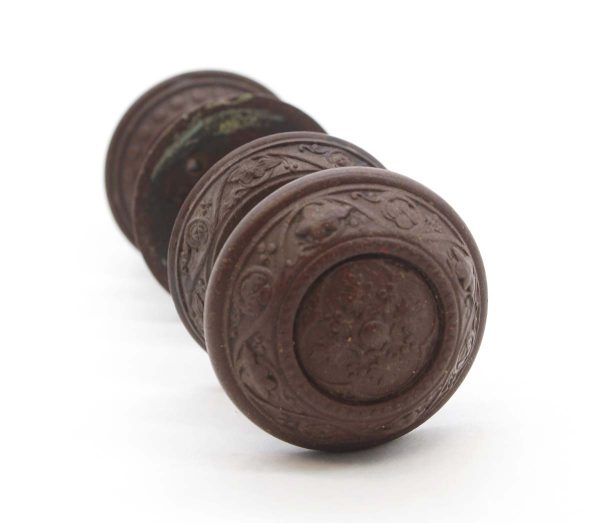 Door Knob Sets - Antique Victorian Brown Passage Door Knob Set