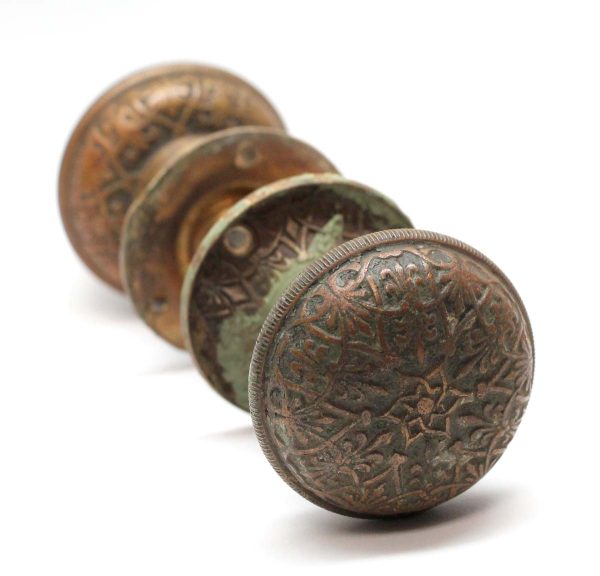 Door Knob Sets - Antique Yale & Towne Classic Bronze Gothic Door Knobs