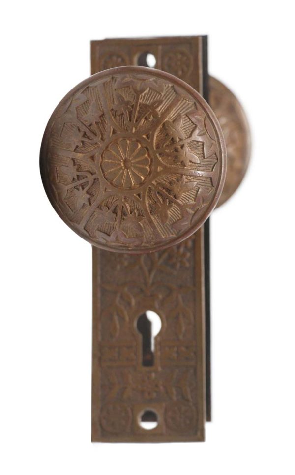 Door Knob Sets - Vernacular Sargent Bronze 6 Fold Door Knob Set