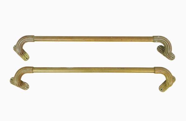 Door Pulls - Pair of Vintage European 40 in. Brass Commercial Door Pulls