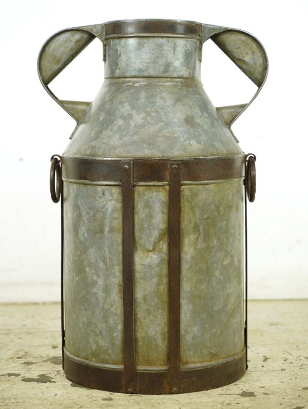 Kitchen - Vintage European Galvanized Steel Dairy Milk Jug