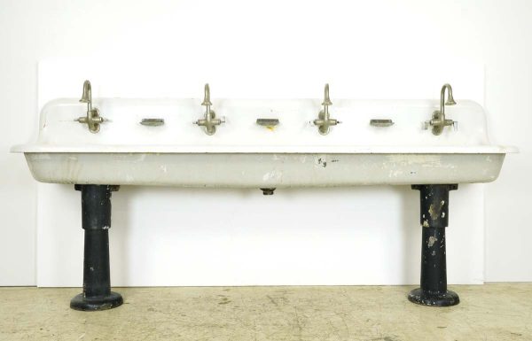 Bathroom - Early 1900s Trough Gang Sink with Original Pedestal Legs