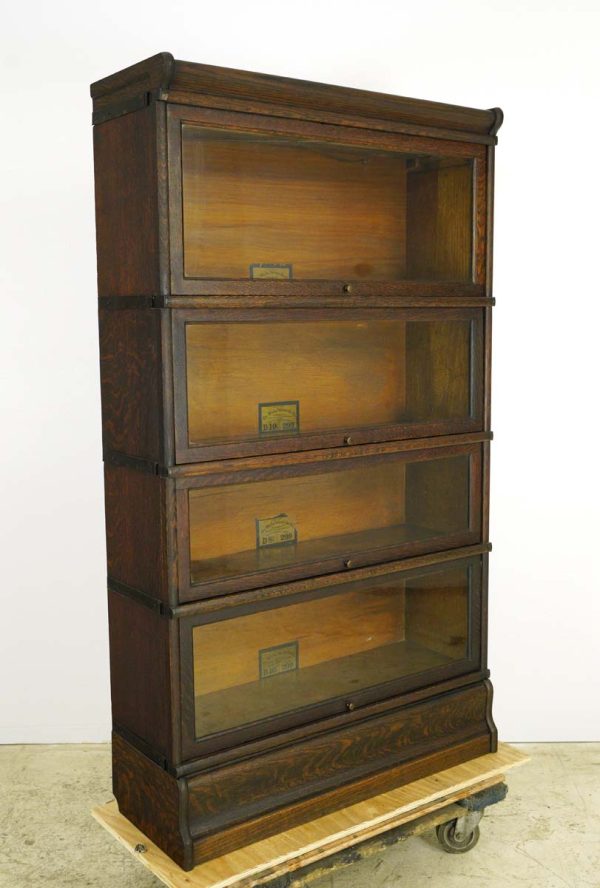 Bookcases - Globe Wernicke Four Section Oak Barrister Bookcase