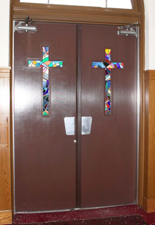 Commercial Doors - 1940s Aluminum Art Deco Church Doors 95 x 63.5