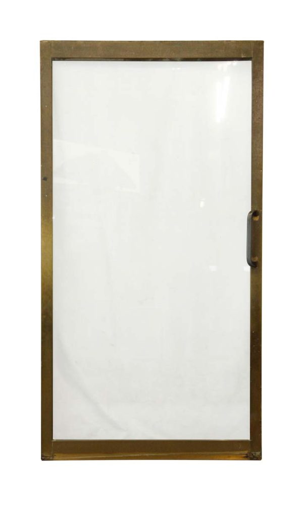 Commercial Doors - Mid Century Brass Frame Sliding Doors 79.5 x 41.5