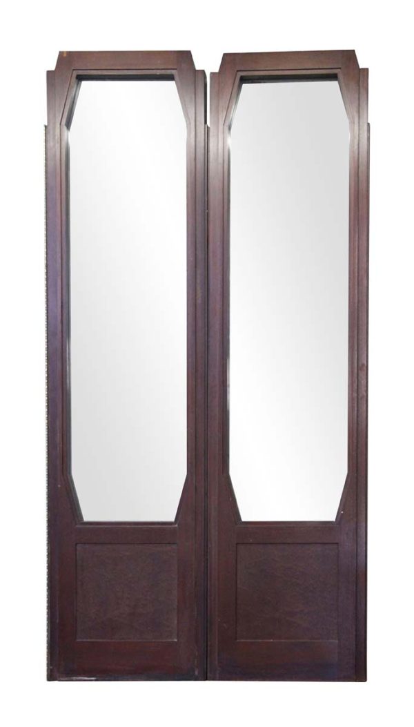 Commercial Doors - Waldorf Astoria Art Deco Style Walnut Double Doors 108 x 54