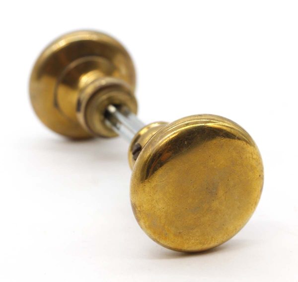 Door Knobs - Pair of Small Shiny Brass Door Knobs