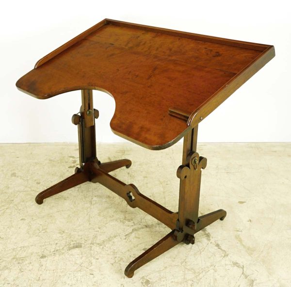 Drafting Tables - Antique Gothic Adjustable Wood Drafting Table