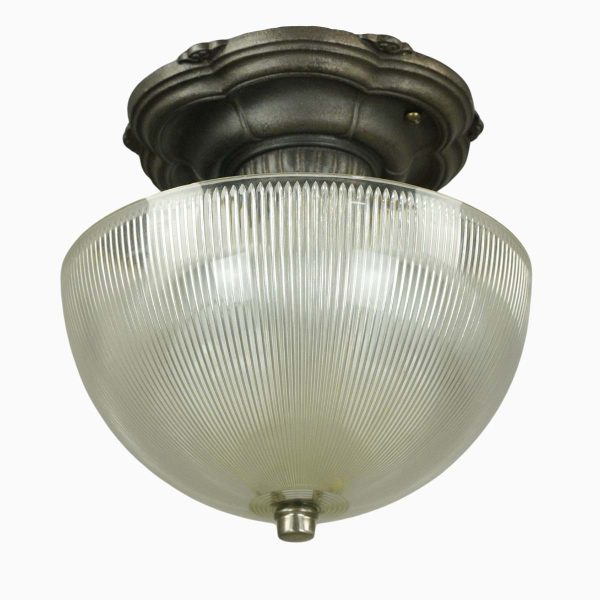 Flush & Semi Flush Mounts - Restored 8 in. Holophane Semi Flush Mount Ceiling Light