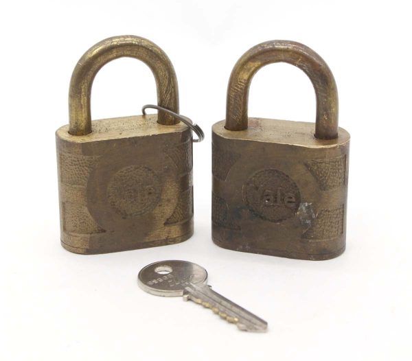 Hardware - Pair of Antique Yale & Towne Brass Padlocks