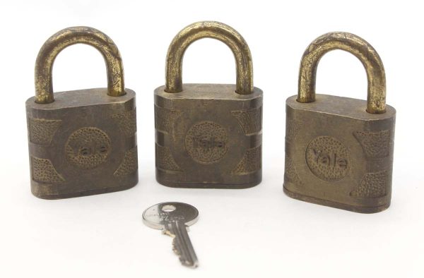 Hardware - Set of Antique Yale & Towne Brass Padlocks