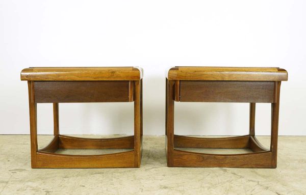 Living Room - Pair of Mid Century Walnut End Tables by Lane Furniture