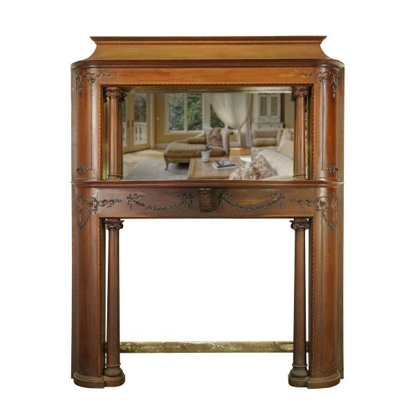 Mantels - Antique Victorian Full Size Mantel with Mirror