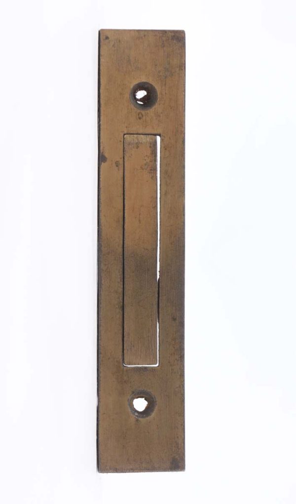 Pocket Door Hardware - Vintage Brass Plated Steel Pocket Door Edge Pull