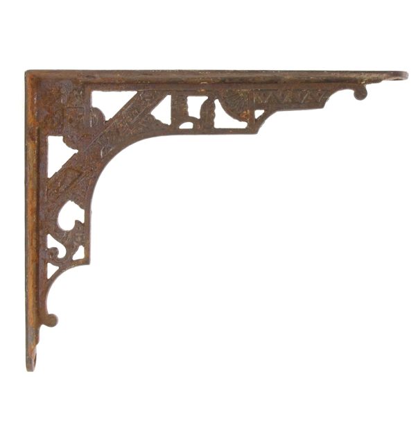 Shelf & Sign Brackets - Antique 6.875 in. Cast Iron Aesthetic Shelf Bracket