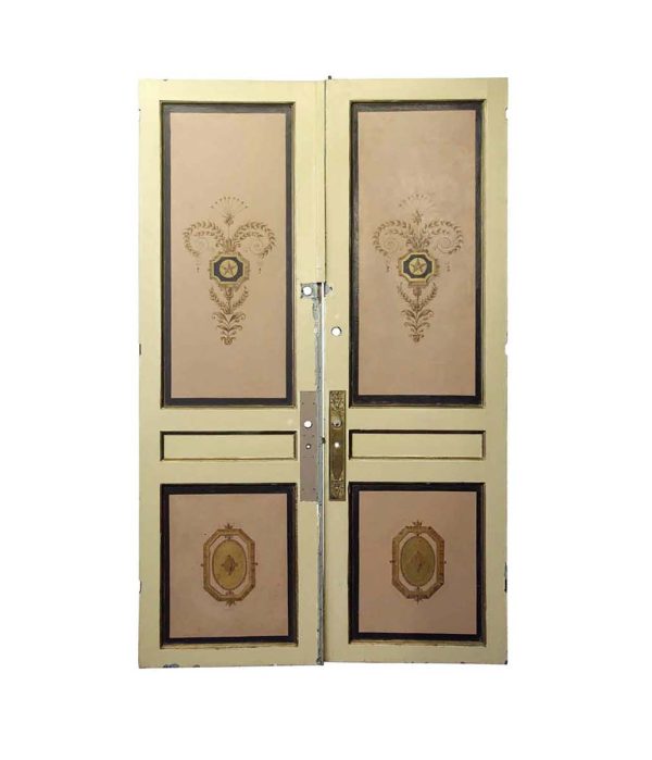 Standard Doors - Waldorf Astoria Hand Painted French Double Doors 96.25 x 58.5