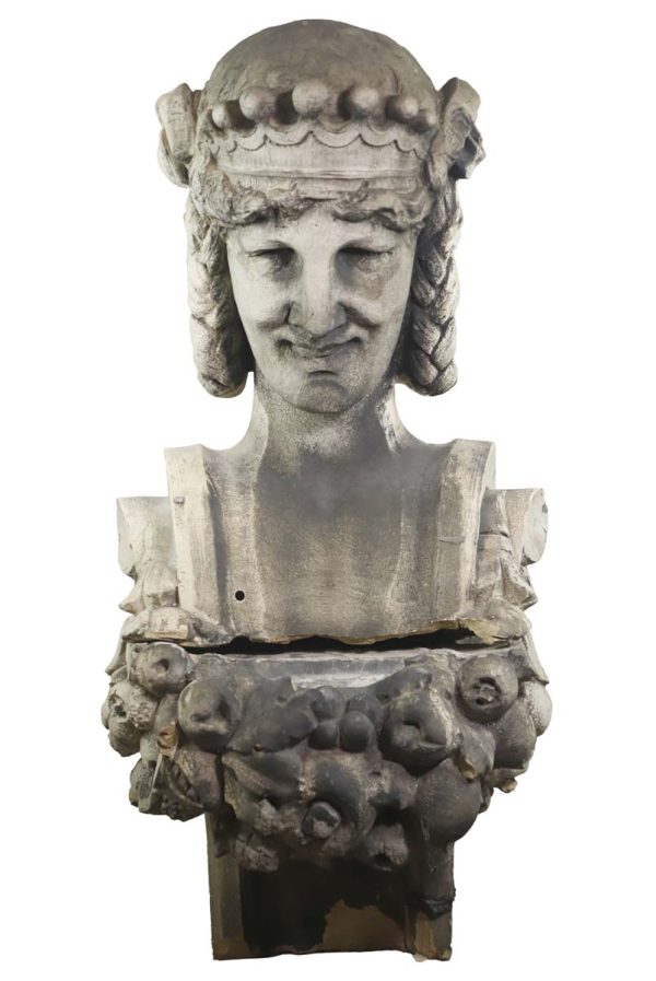 Stone & Terra Cotta - Antique Vanderbilt Hotel Terra Cotta Ariadne Bust - Q279301