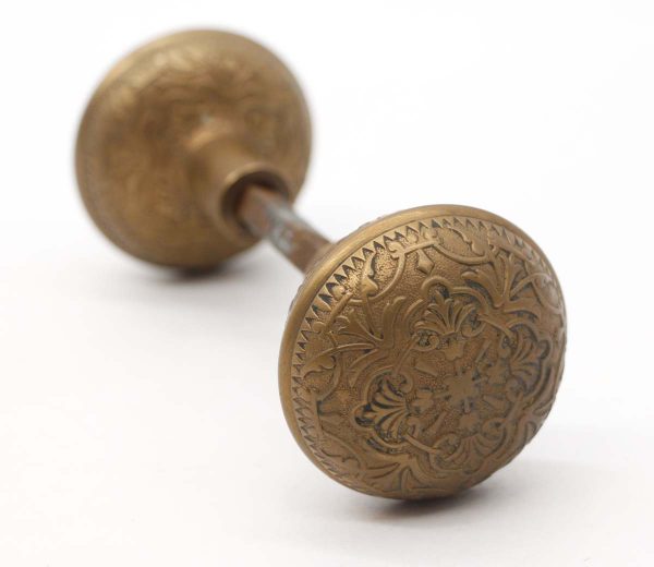 Door Knobs - Antique 1880s Mallory Wheeler Classic Bronze Door Knobs