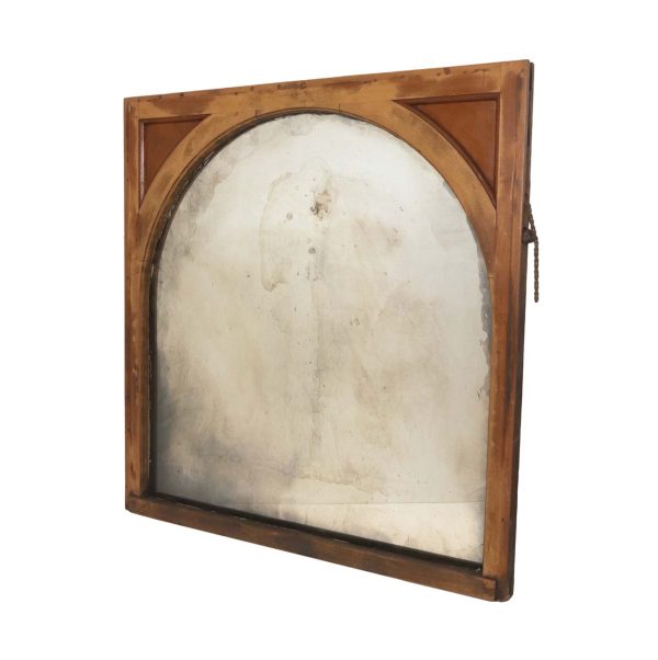 Altered Antiques - Handcrafted Arched Wood Window Frame Silvered Wall Mirror