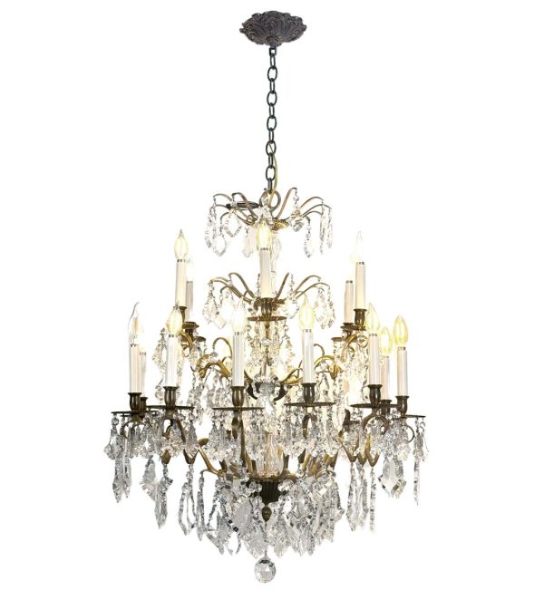 Chandeliers - French Versailles Crystal 2 Tier 18 Light Chandelier