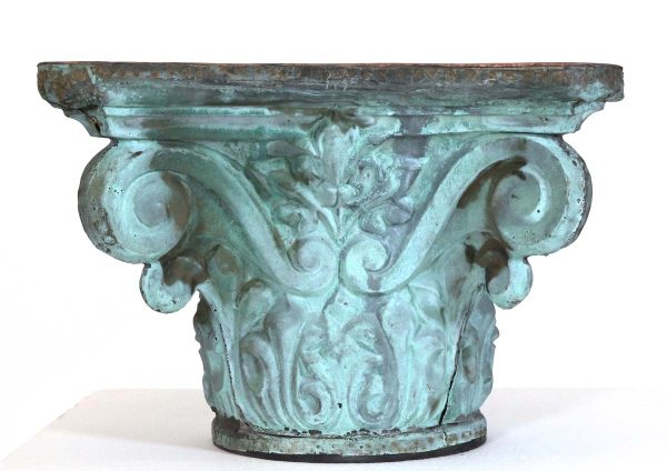 Columns & Pilasters - Reclaimed Classic Corinthian Verdigris Copper Capital - Q287793