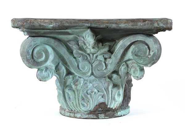 Columns & Pilasters - Reclaimed Classic Corinthian Verdigris Copper Capital - Q287794