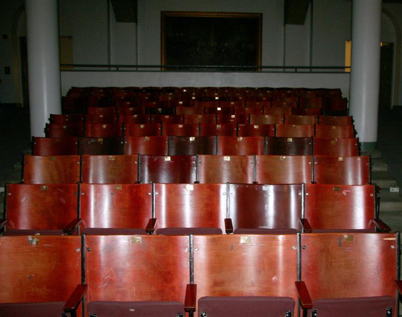 The auditorium seats before removal